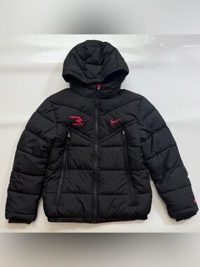 Nike Jacket Girls Large Black Insulated Puffer Jacket 3Brand Russell Wilson Coat